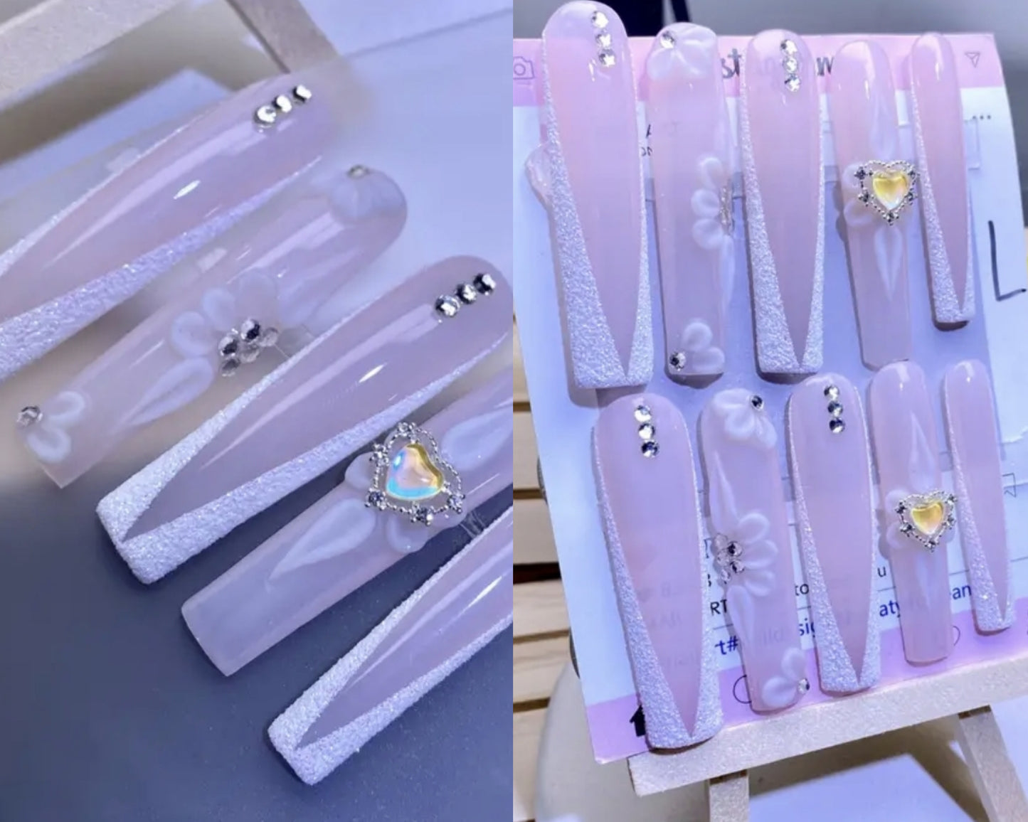 Flower bomb press on nails