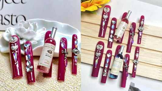 Popn bottles press on nails