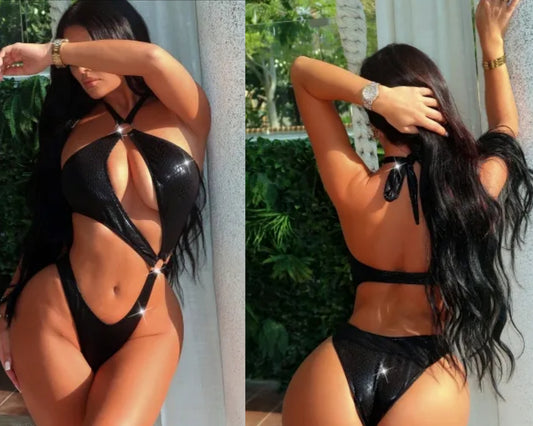 Giani snakeskin black swimsuit