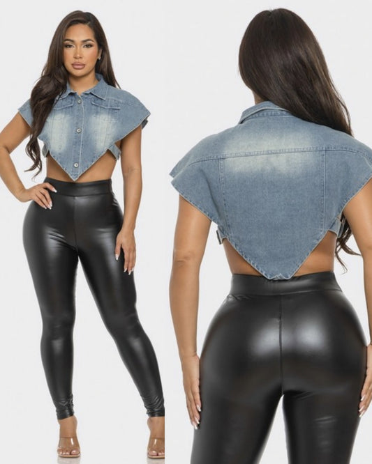 Shanti denim top