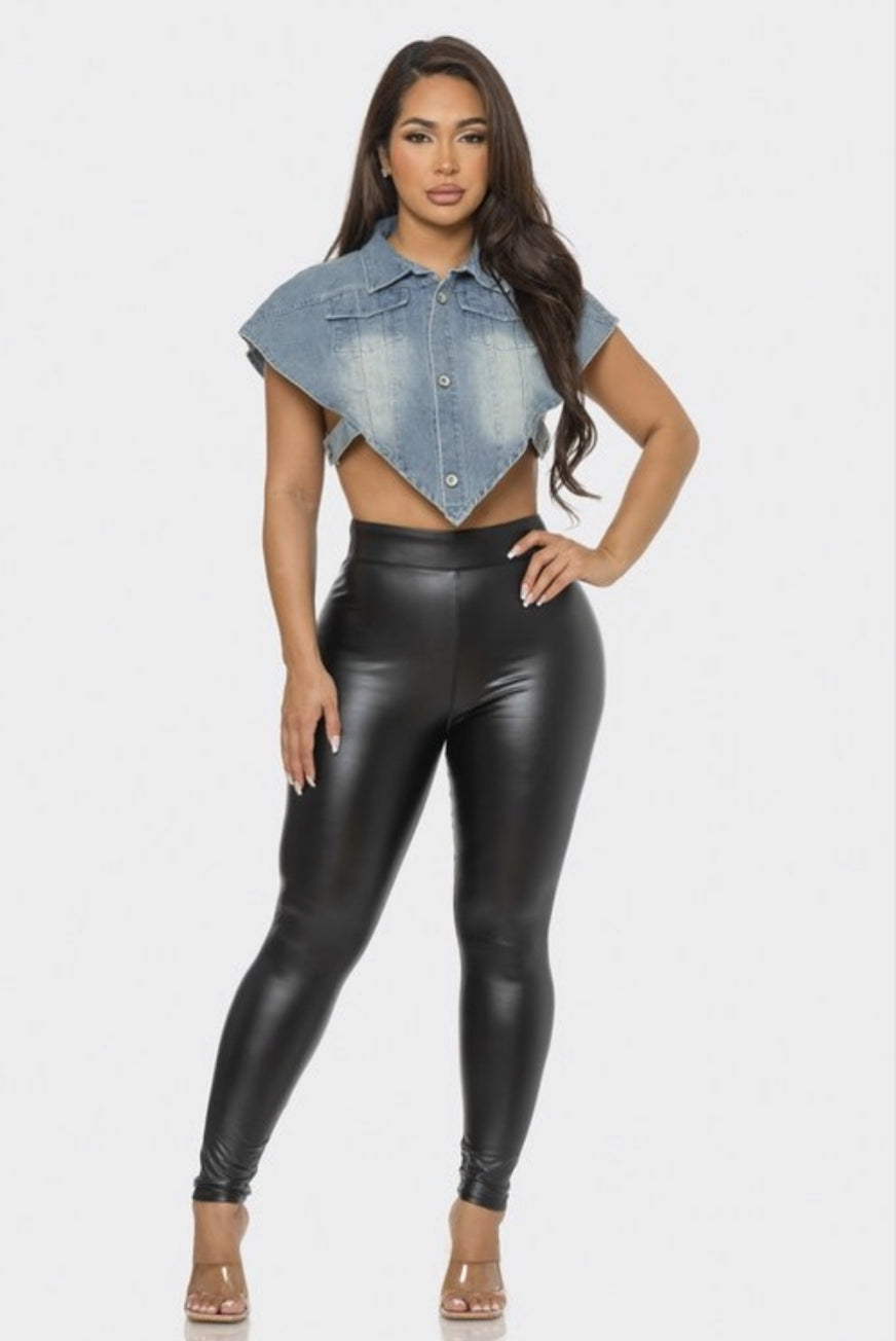 Shanti denim top