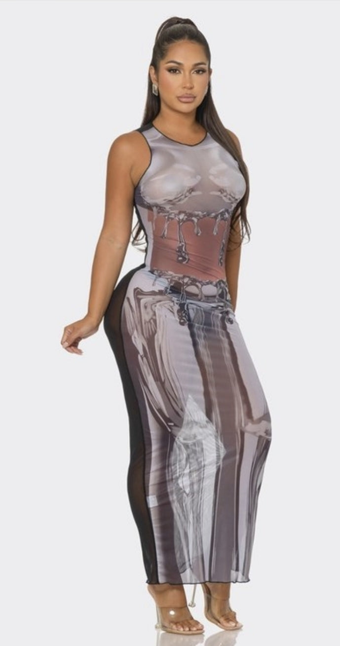 Tahiti illusion dress