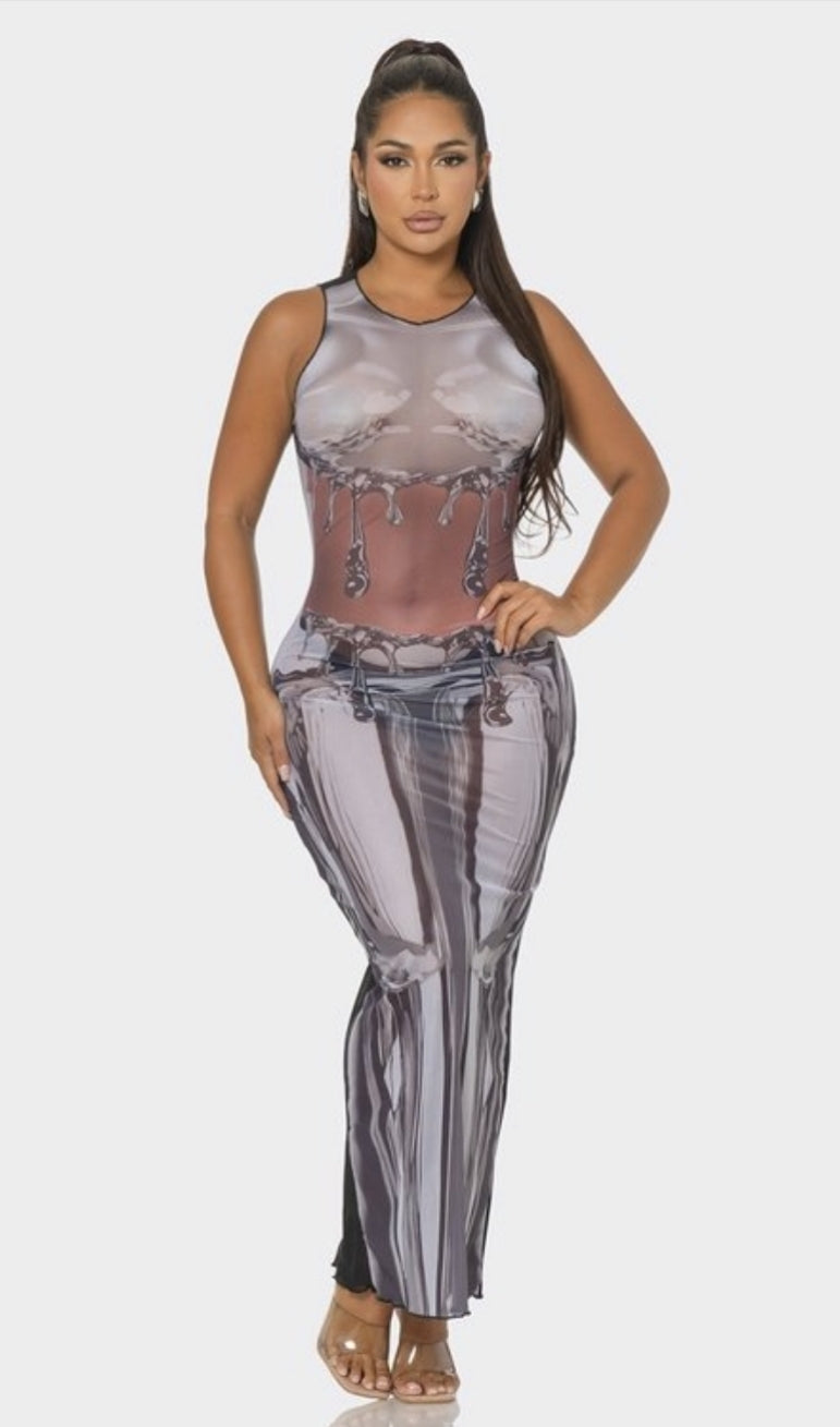 Tahiti illusion dress