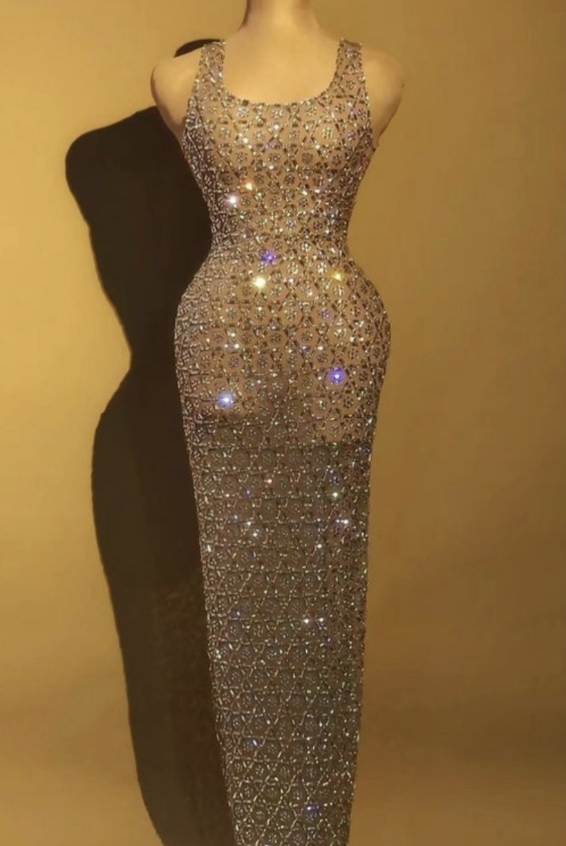 Sierra hand made rhinestone dress