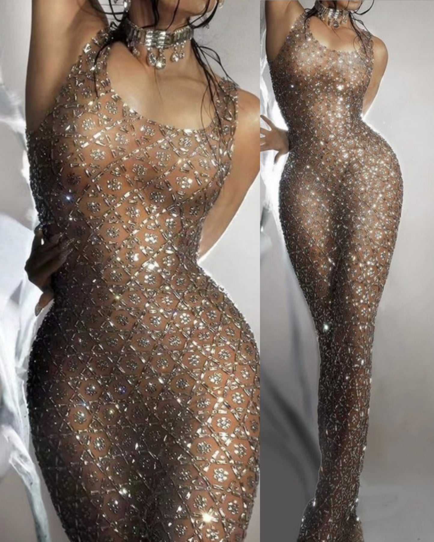 Sierra hand made rhinestone dress