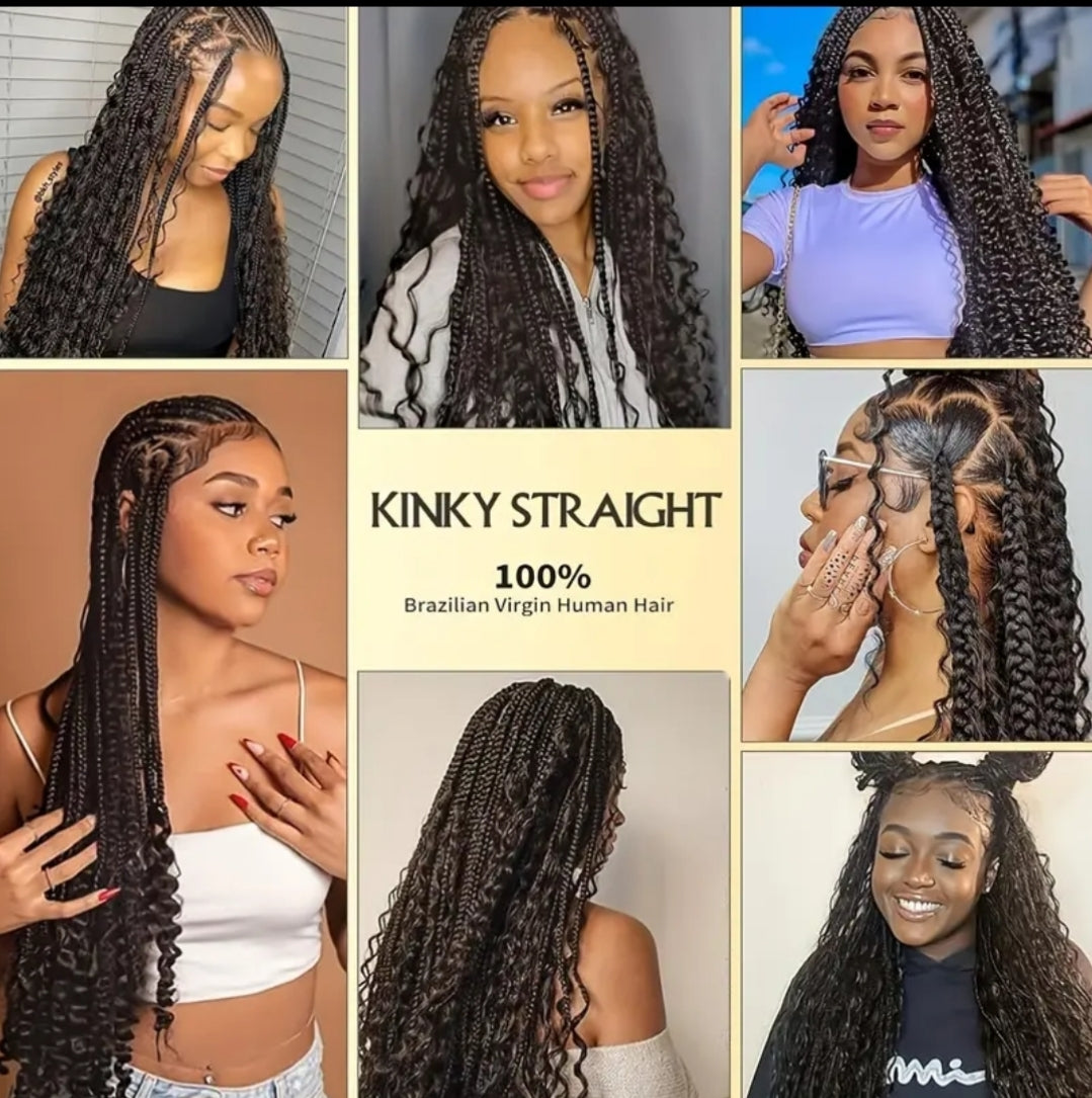 Premium thick kinky hair bulk human hair for braids or crochet