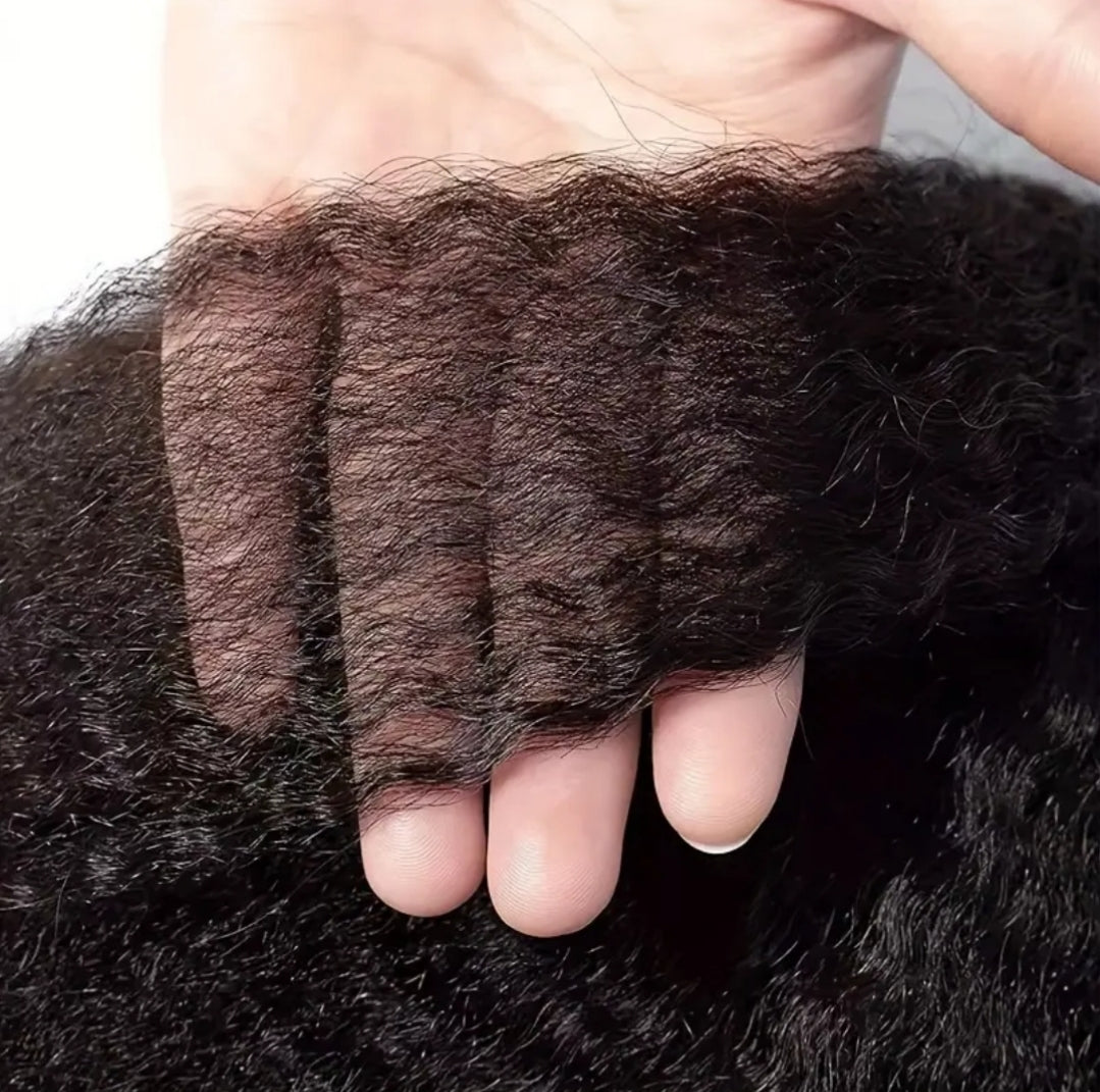 Premium thick kinky hair bulk human hair for braids or crochet