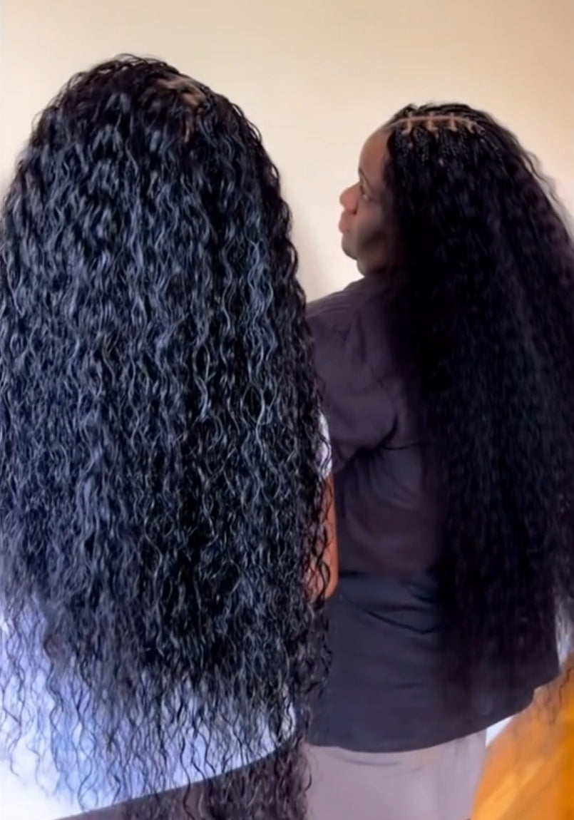 Premium thick kinky hair bulk human hair for braids or crochet