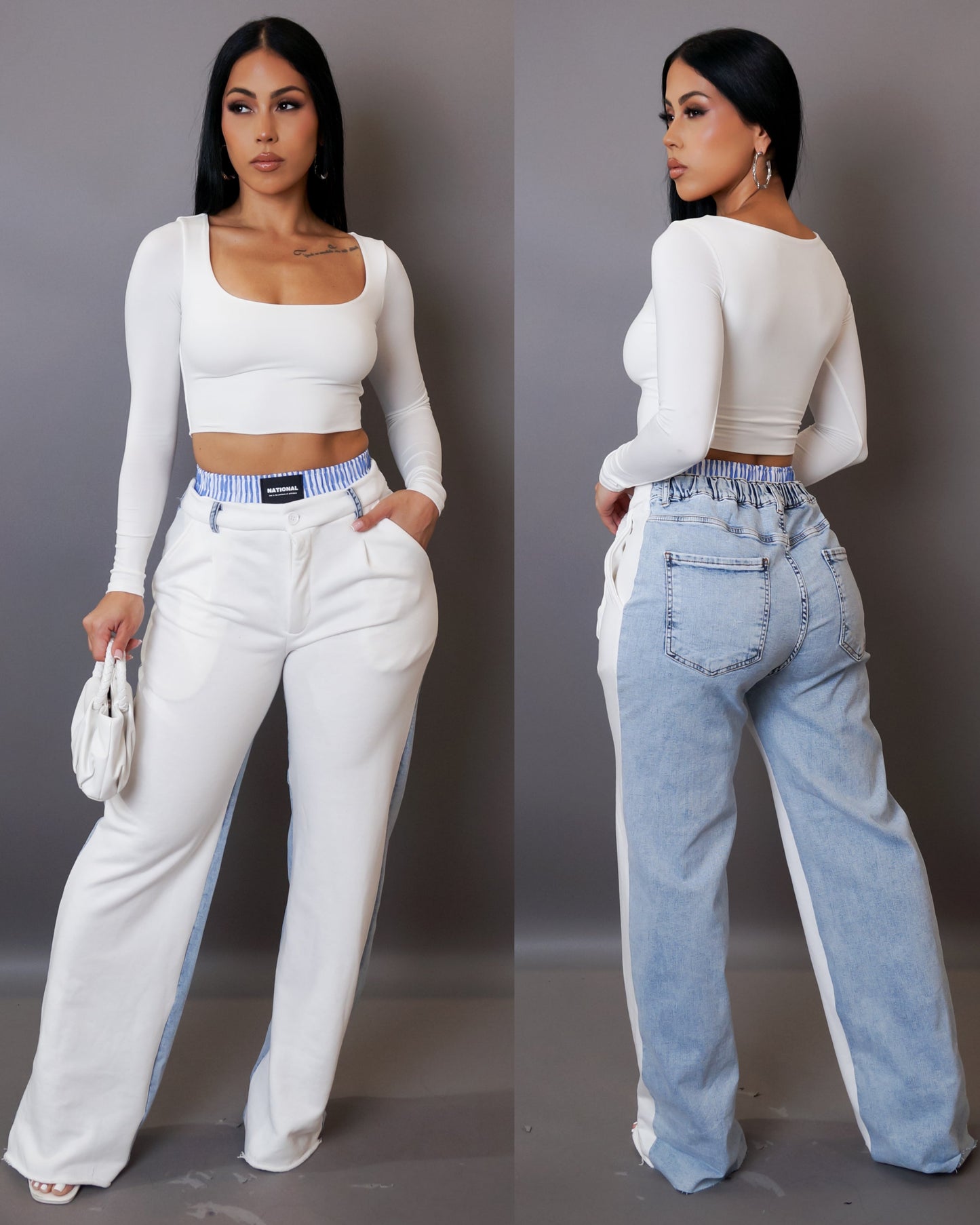 New 🔥 So Aaliyah boxer denim pants