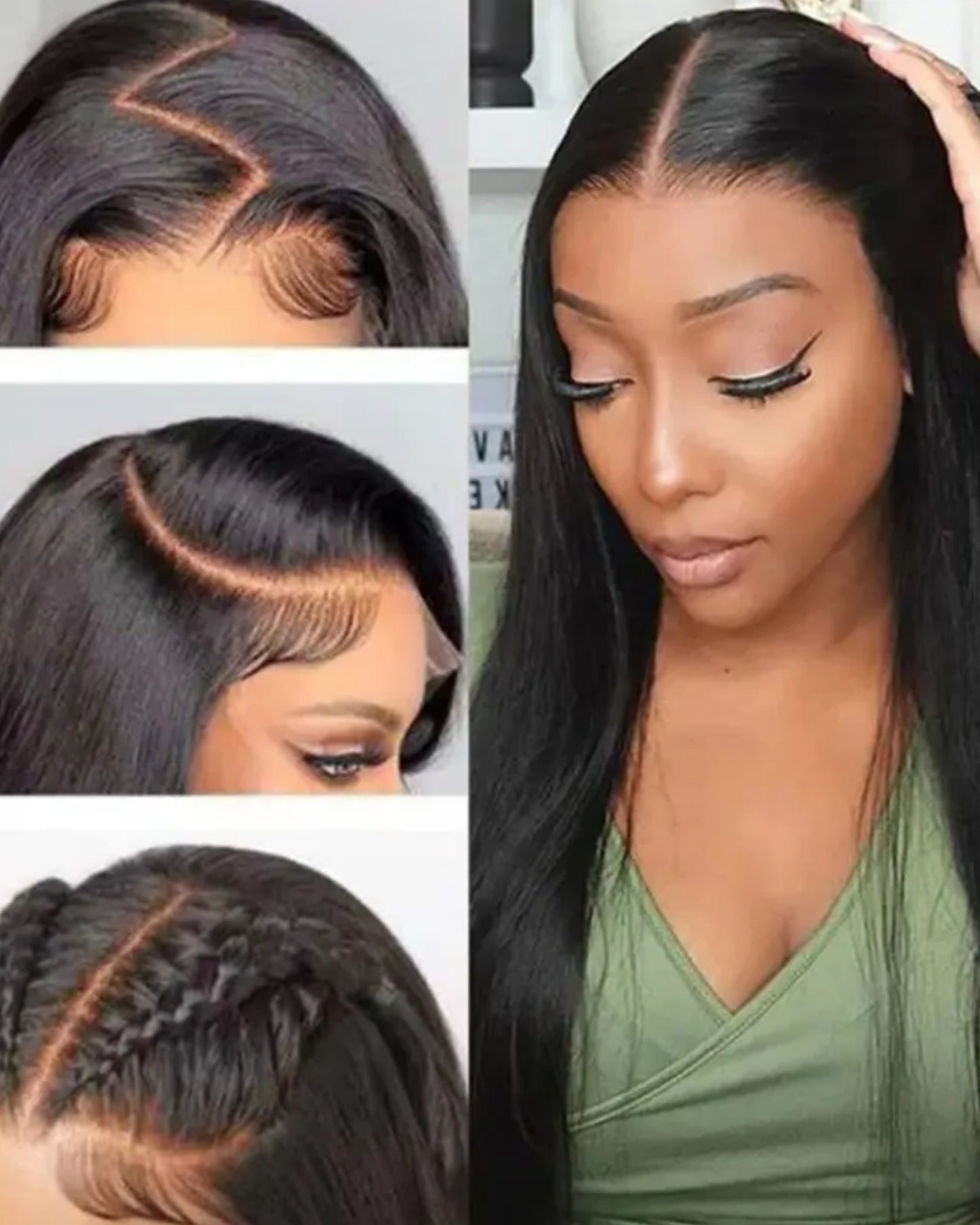 Zisa ready to wear bone straight bust down 7x6 lace extra parting space human hair wig