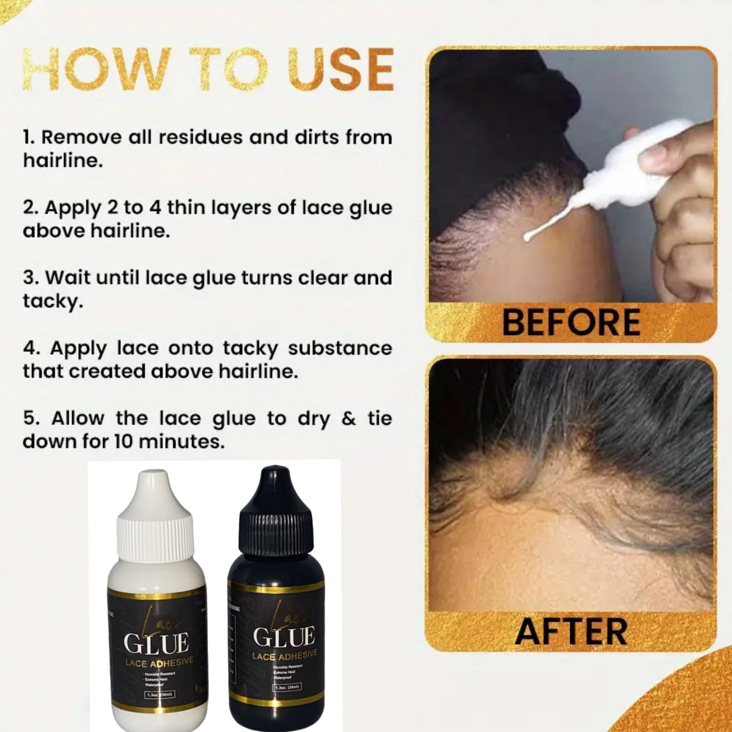 What Lace? strong hold lace glue Invisible dry, waterproof and humidity control glue