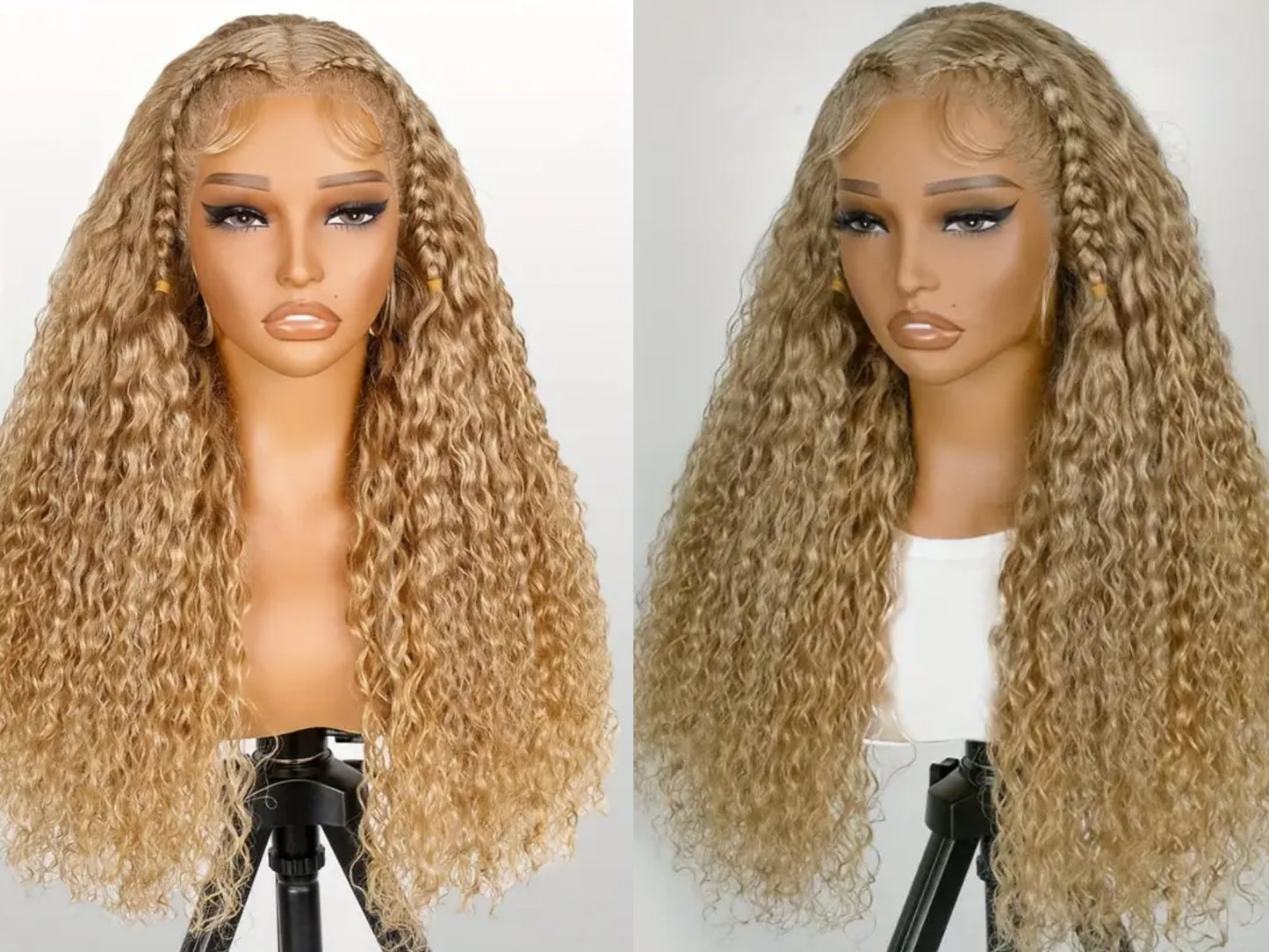 Ivy deep wave 13x4 honey blonde lace wig ready to wear pre styled wig