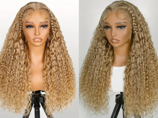 Ivy deep wave 13x4 honey blonde lace wig ready to wear pre styled wig