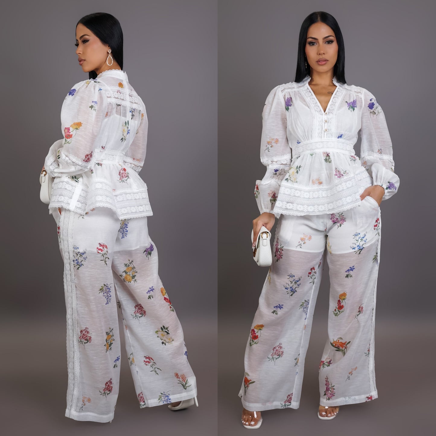 She talks rich 2 pc set