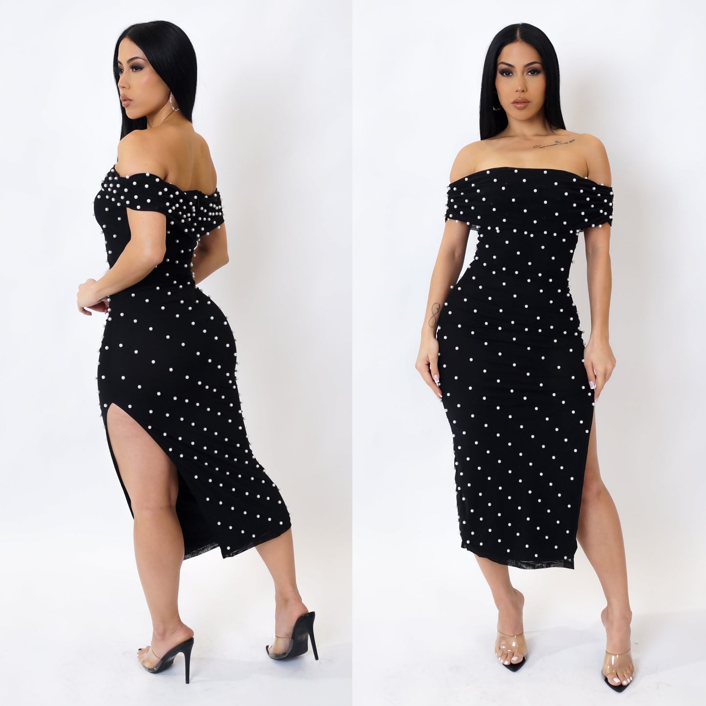 Dripped in pearls dress