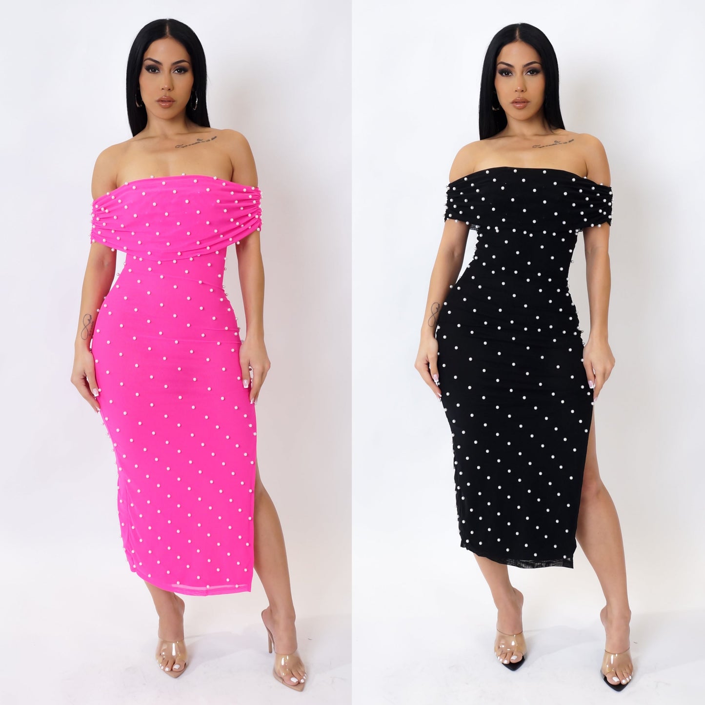 Dripped in pearls dress