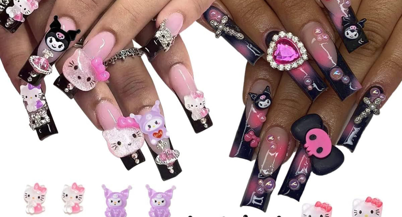 Hello kitty kitty press on nails custom