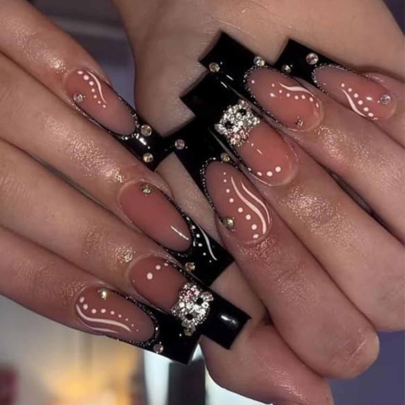 Hello kitty kitty press on nails custom