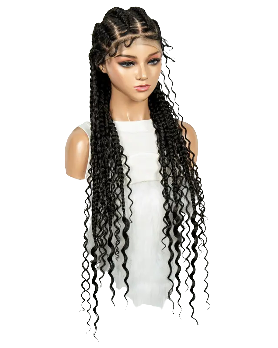 Desiree cornrow lace wig boho
