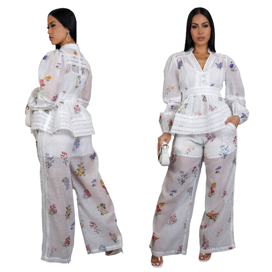 She talks rich 2 pc set
