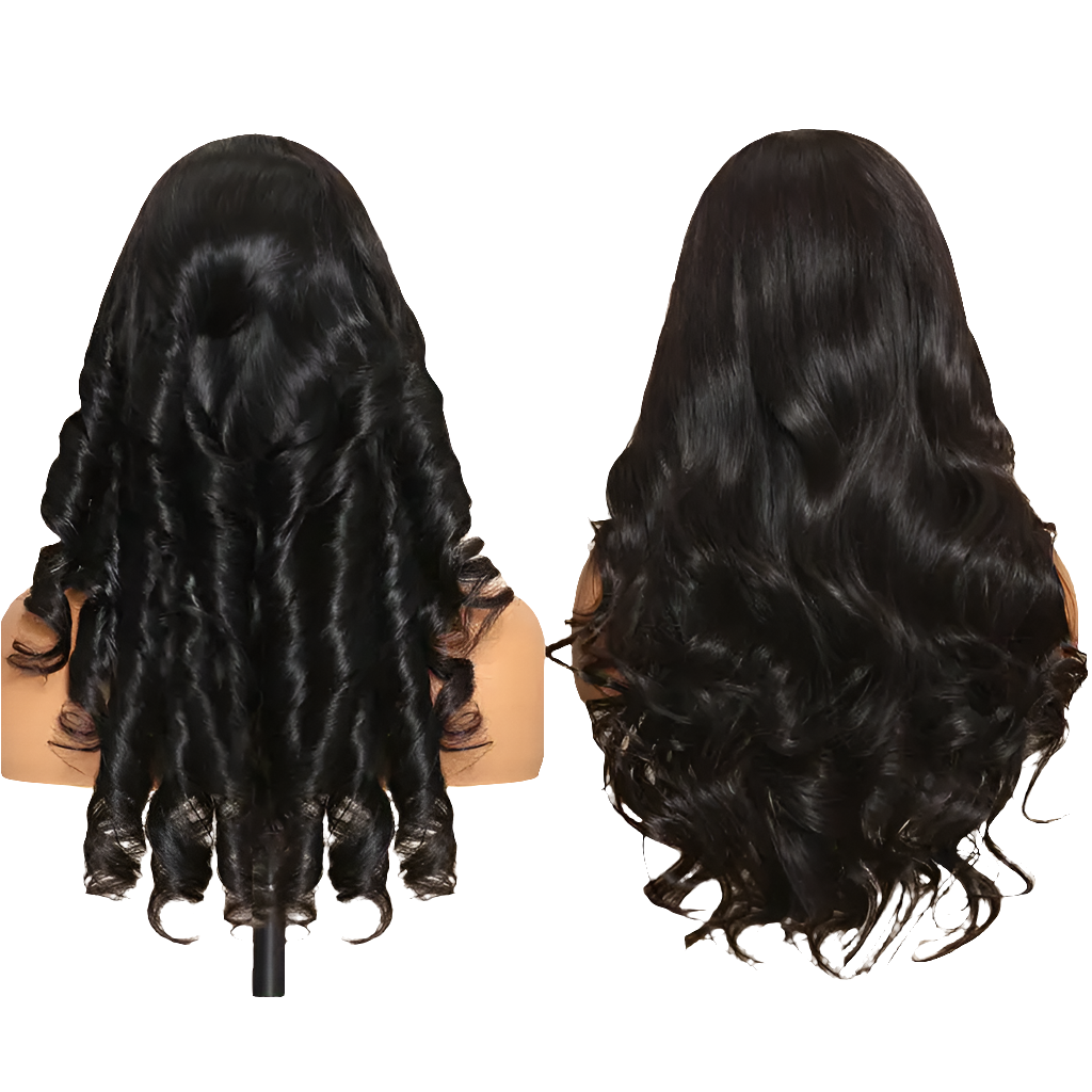 Diamond ready to wear glueless precut 3d body wave Human hair lace wig 13x6