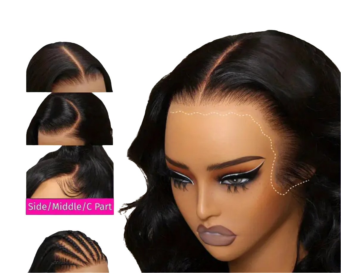 Diamond ready to wear glueless precut 3d body wave Human hair lace wig 13x6