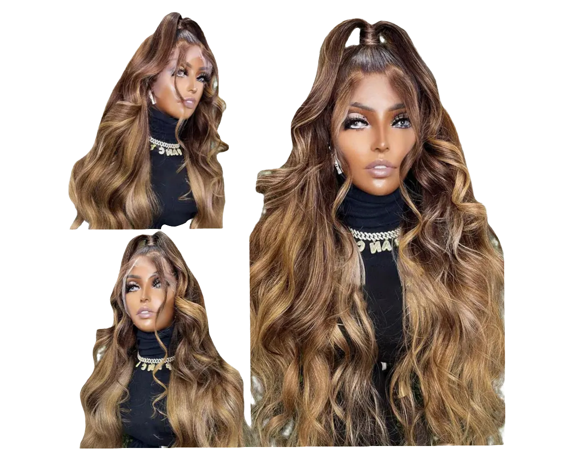 Kaydence glueless lace 13x4 pre plucked 4/27 highlights