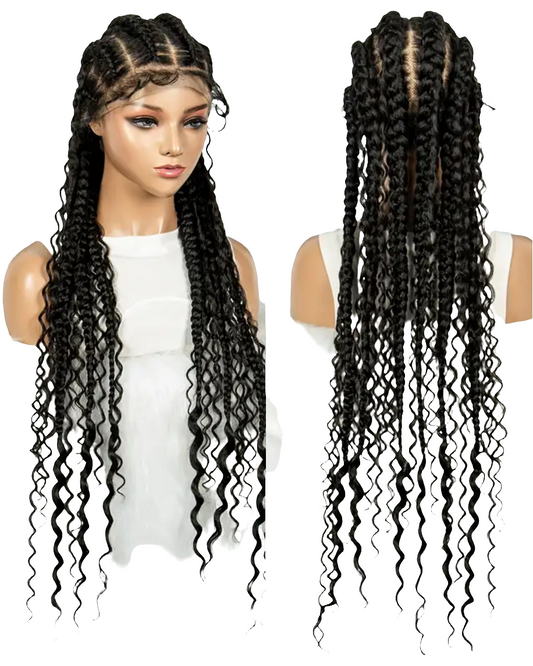 Desiree cornrow lace wig boho