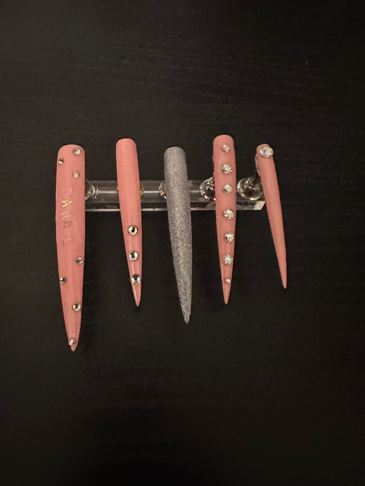 Soft pink barbie girl extended nails press on