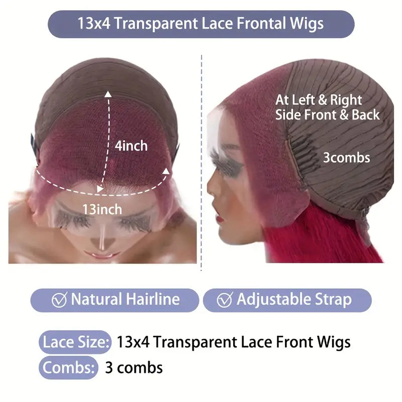 Vida Rich Burgundy 13x4 Frontal wig